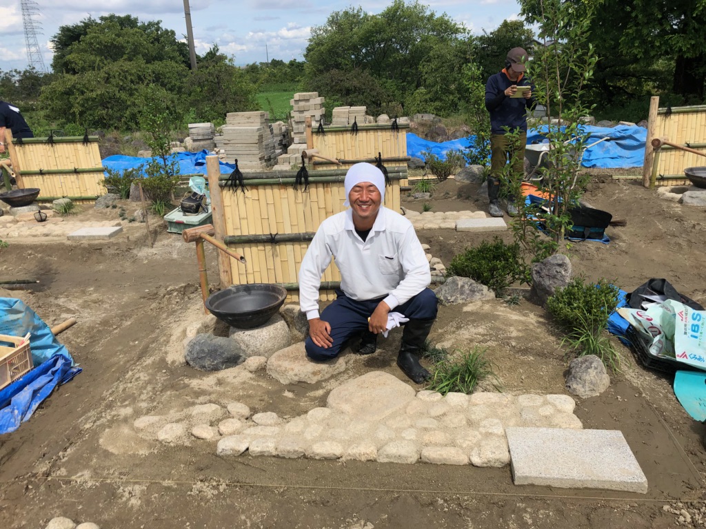 庭づくり 施工中 山本良